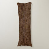 Rustic Faux Piece of Wood Grain Tree Bark Lichaamskussen (Voorkant Verticaal)