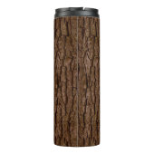 Rustic Faux Piece of Wood Grain Tree Bark Thermosbeker (Achterkant)