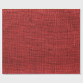 Rustic Faux Red Burlap Texture Cadeaupapier (Vlak)