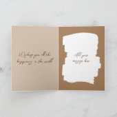 Rustic faux wood brown green 40e verjaardag kaart (Binnen)