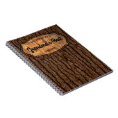 Rustic Faux Wood Grain Tree Bark Recette Livre de (Côté Droit)