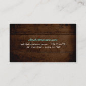 Rustic Faux Wood Visitekaartje (Achterkant)