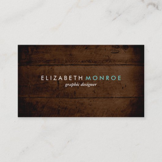 Rustic Faux Wood Visitekaartje (Voorkant)
