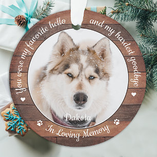 Rustic Favori Hello Hardest Goodbye Pet Memorial