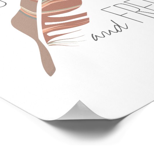 Rustic Feather | Wilde en Vrije Nursery Wall Art Poster (Hoek)