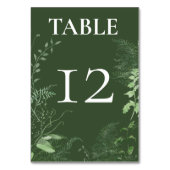 Rustic Fern Green Foliage Emerald Wedding Kaart (Achterkant)