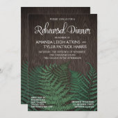 Rustic Fern Mariage Répétition Dîner Invitations (Devant / Derrière)