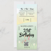 Rustic Festival Champs 21ème Invitation Moderne (Dos)