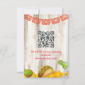 Rustic Fiesta RSVP Card with Optional QR Code (Dos)