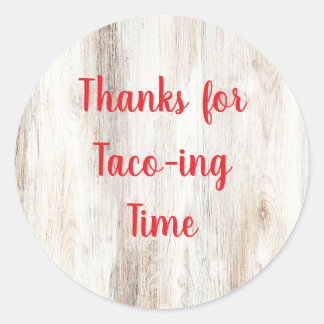 Rustic Fiesta Shower Favor Stickers | Thank You