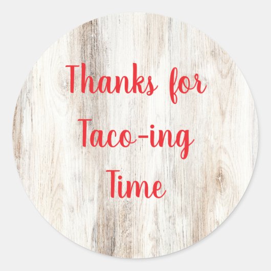 Rustic Fiesta Shower Favor Stickers | Thank You (Voorkant)