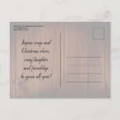 Rustic Fire Branches Krans Kerstfeest Uitnodiging Briefkaart (Achterkant)