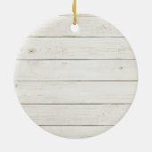 Rustic First Kerstmis als Mr & Mrs Ornament (Achterkant)