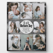 Rustic First Mère's Day Photo Collage Plaque (Devant)