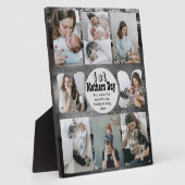 Rustic First Mère's Day Photo Collage Plaque (Côté)