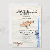 Rustic Fishing Bachelor Weekend Invitation (Devant)