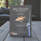 Rustic Fishing Bachelor Weekend Invitation