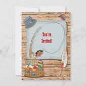 Rustic Fishing Birthday Party Invitations (Dos)