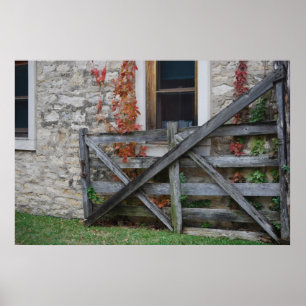 Rustic Flint Hills Gate Poster