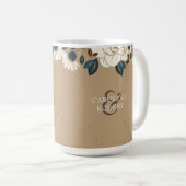 Rustic Floral 10th Wedding Jubileum Koffiemok (Voorkant rechts)