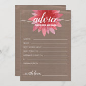 Rustic Floral Advice voor het Vrijgezellenfeest va Advieskaart (Voorkant / Achterkant)