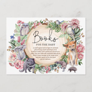 Rustic Floral Australia Dieren Boeken voor Baby Informatiekaartje