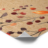 Rustic Floral Autumn Mariage de automne Affiche de (Coin)