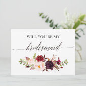 Rustic Floral... ben je mijn matron van eer-2. Kaart (Staand voorkant)