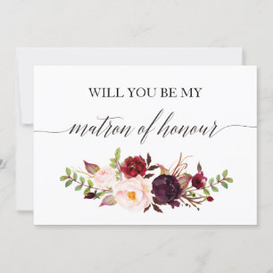 Rustic Floral... ben je mijn matron van eer-2. Kaart