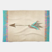 Rustic Floral Bohemian Arrow Theedoek (Horizontaal)