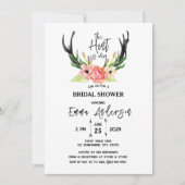 Rustic Floral Boho Hunt is over Vrijgezellenfeest Kaart (Voorkant)