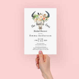 Rustic Floral Boho Hunt is over Vrijgezellenfeest Kaart