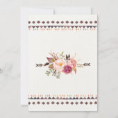 Rustic Floral Boho Invitation Fête des mariées Inv (Dos)