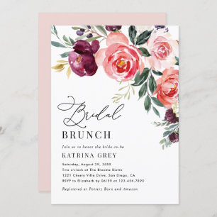 Rustic Floral Bridal Brunch Shower Kaart
