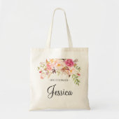 Rustic Floral Bridesmaid Personalized-02 Tote Bag (Voorkant)