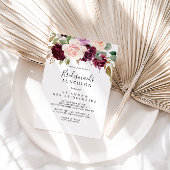 Rustic Floral Bridesmaids Luncheon Shower Kaart