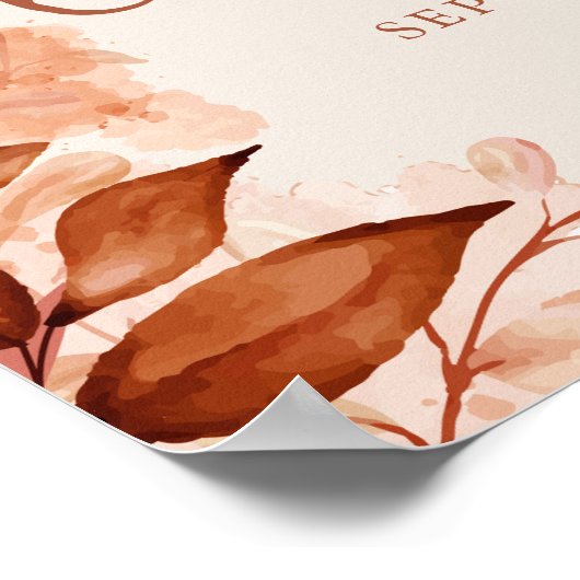 Rustic Floral Bridesmaiers Luncheon Affiche de bie (Coin)