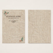 Rustic Floral Burlap achtergrond die Kaart verdien (Voorkant /achterkant)