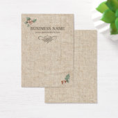 Rustic Floral Burlap achtergrond die Kaart verdien (Bureau)