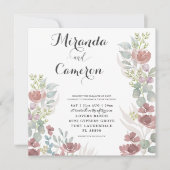 Rustic Floral Burnt Oranje Wedding (Voorkant)