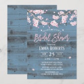 Rustic Floral Cherry Blossom Vrijgezellenfeest Kaart (Voorkant / Achterkant)