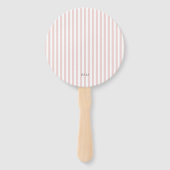 Rustic Floral Crest met Monogram Handwaaier (Achterkant)