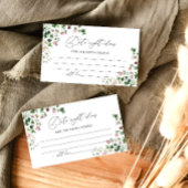 Rustic Floral Date Night Ideas Card Informatiekaartje