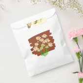 Rustic floral design on brown background bedankzakje (Gezegeld)