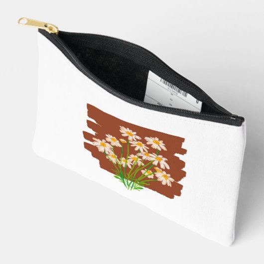 Rustic floral design on brown background etui (Open)