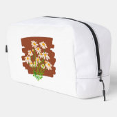 Rustic floral design on brown background toilettasje (Rechterhoek)