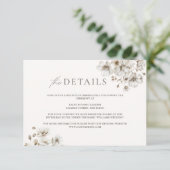 Rustic Floral Détails Mariage Carte de boîtier (Debout devant)