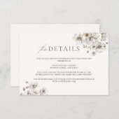 Rustic Floral Détails Mariage Carte de boîtier (Devant / Derrière)