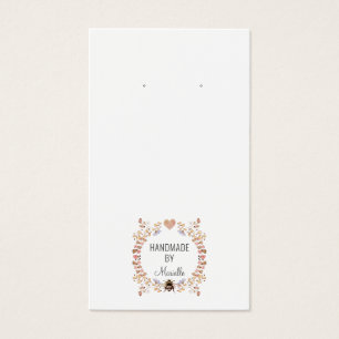 Rustic Floral Earring Earring Jewelry Display Kaar Visitekaartje