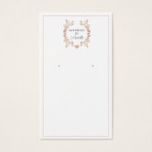Rustic Floral Earring Jewelry Display Kaart (Voorkant)